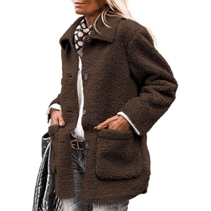 PRETTYGARDEN Women’s Fleece Sherpa Coats Winter Outfits(Coffee)