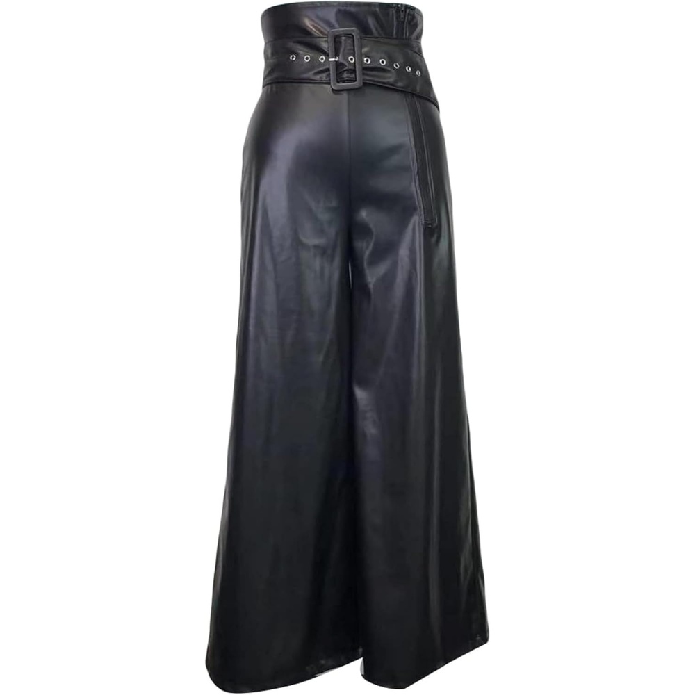image:imageWomens Synthetic Leather Pants Tight Elastic High Waist and HipBlack