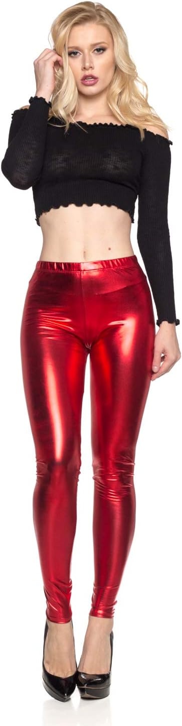 image:imageCemi Ceri Womens Basic Faux Leather LeggingsRed