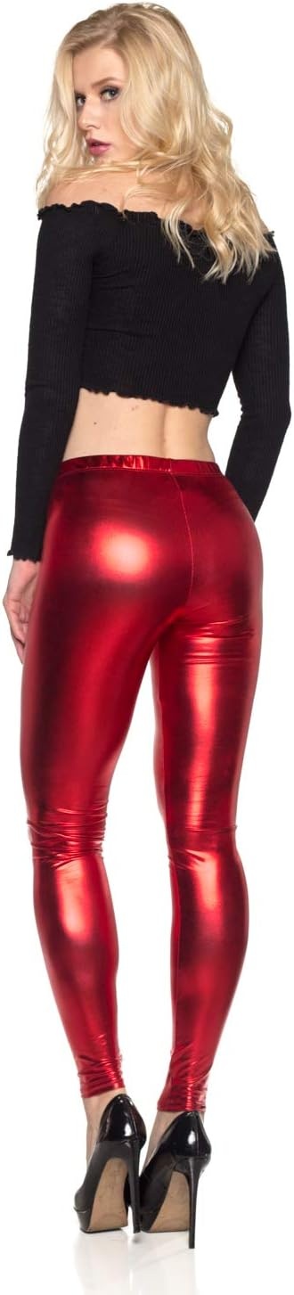 image:imageCemi Ceri Womens Basic Faux Leather LeggingsRed