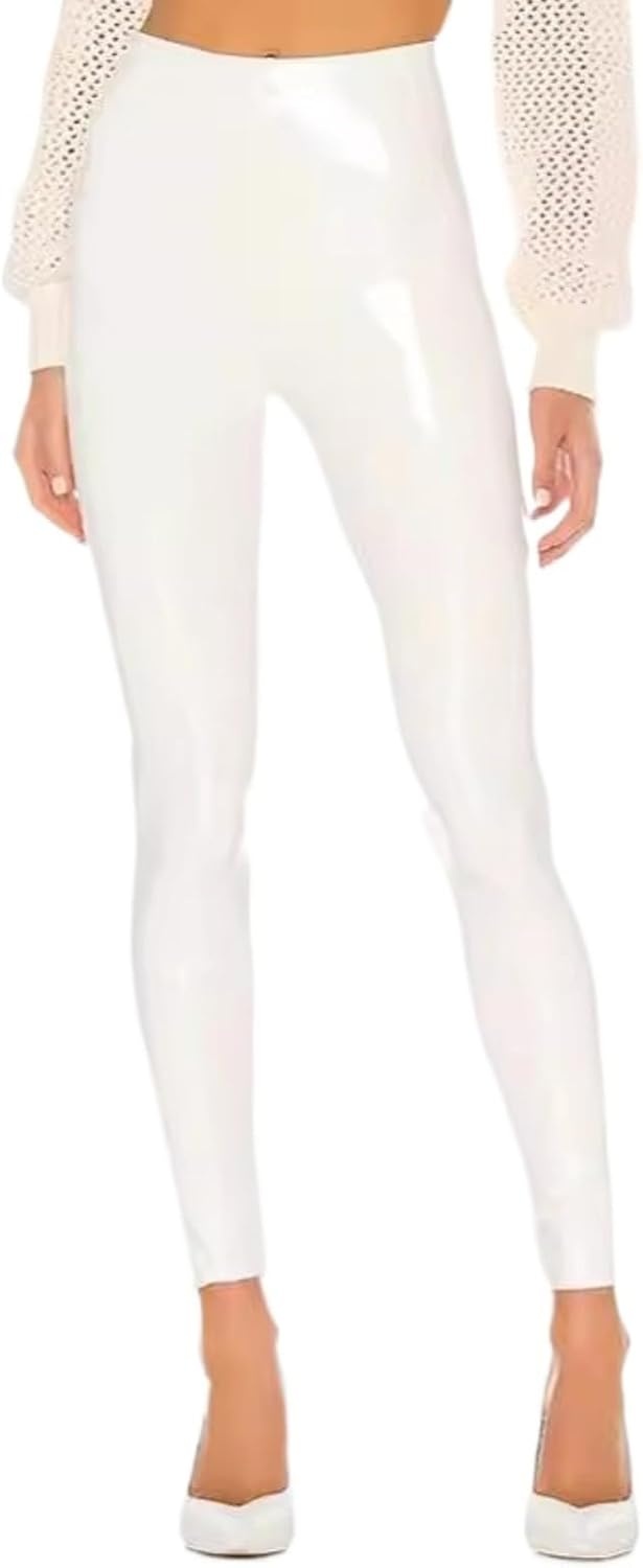 image:imageWomens Faux Patent Leather Leggings High Waist Stretch Skinny Wet Look Pants for Club Night Out PartyKhaki a