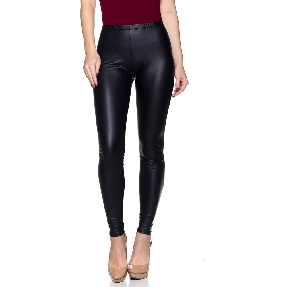 image:imageCemi Ceri Womens Basic Faux Leather LeggingsBlack