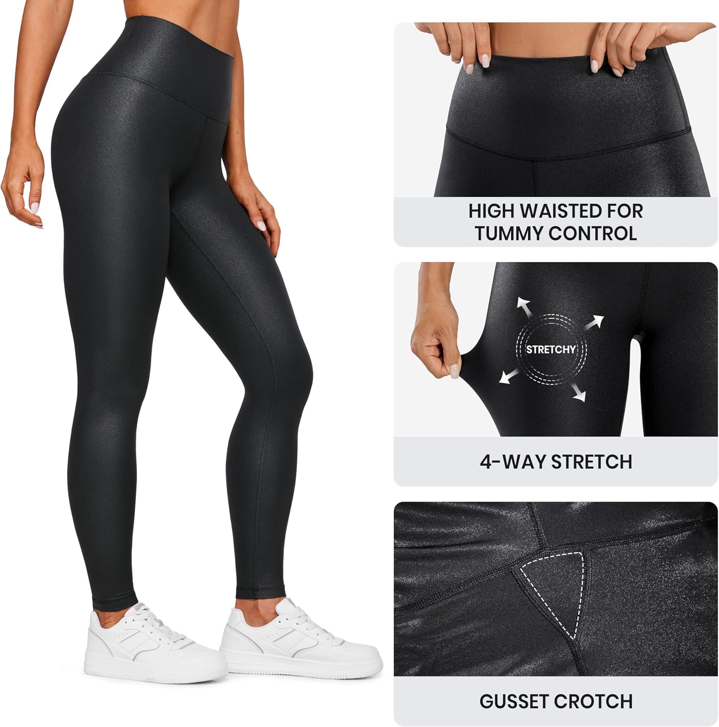 image:imageCRZ YOGA Butterluxe Leggings 30Faux Leather Black