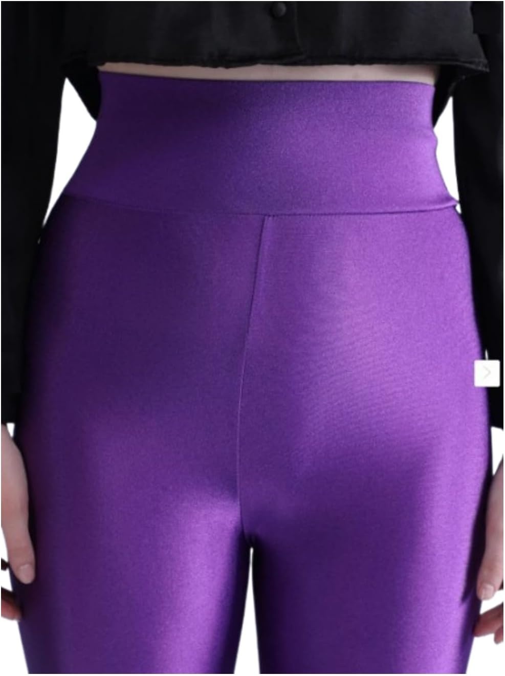 image:imageAIDAYOU Super Stretchy Shiny High Waistband Leggings GlossyPurple