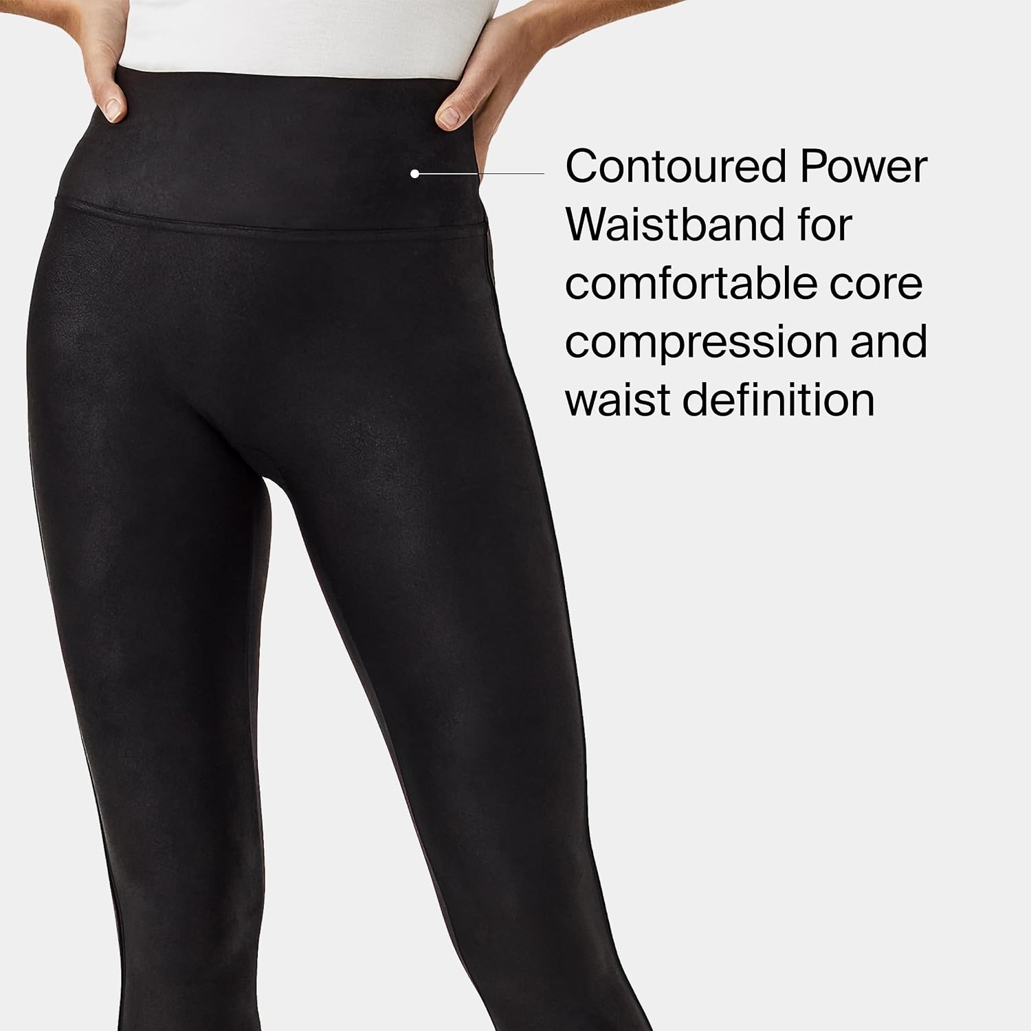 image:imageSPANX SPANXshape Faux Leather Fleece Lined Leggingss