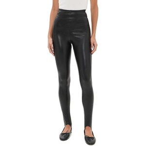 commando Women’s Faux Leather Stirrup Leggings(Black)