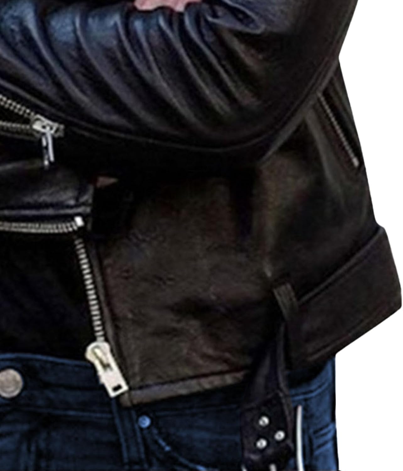 image:imageBiker Faux Leather Jacket for Women Faux Leather Motocycle Coat Fall Fashion Bomber JacketBlack