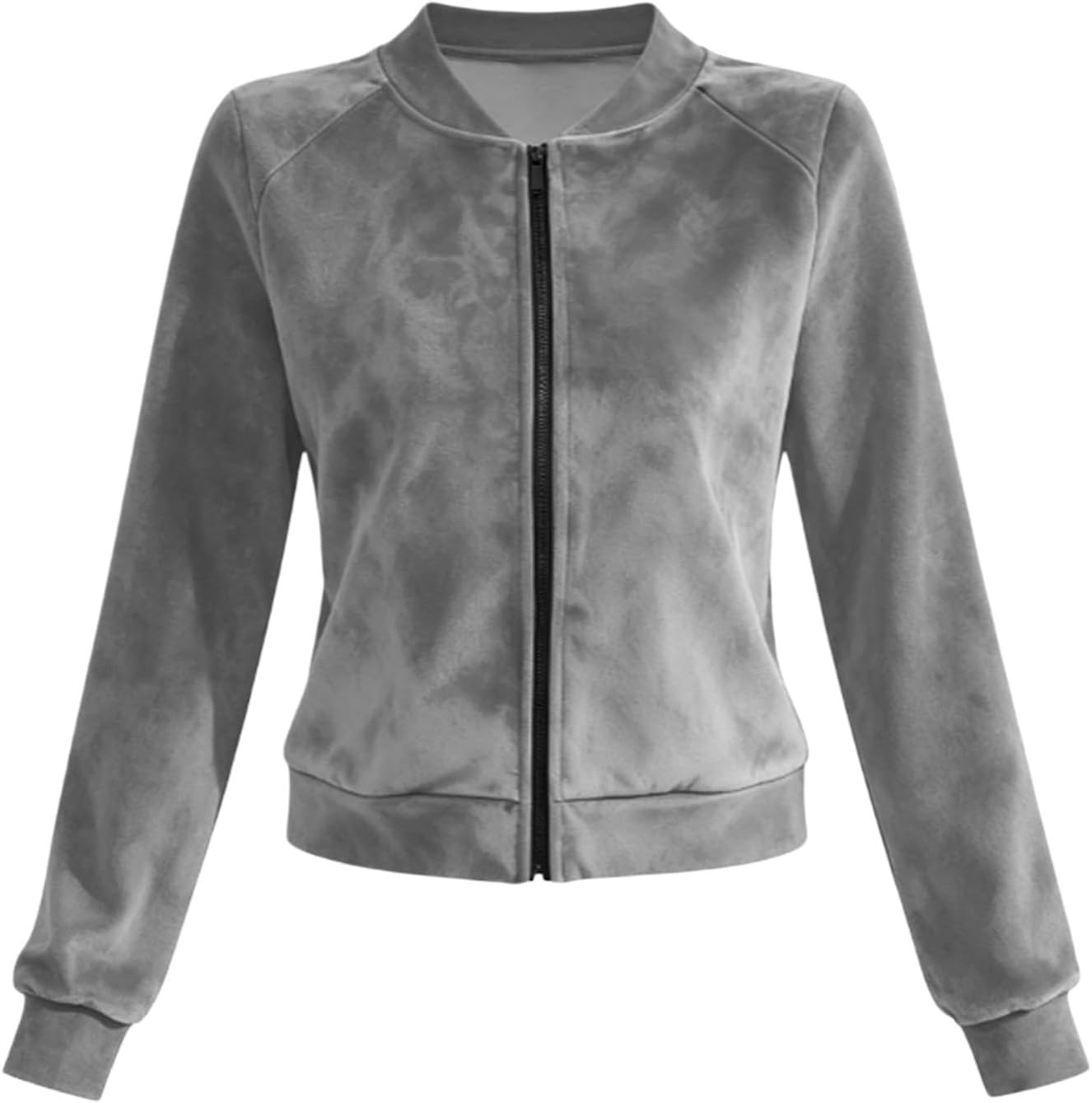 image:imageNantdog Crop Womens Faux Suede Jacket Fitted Boyfirend Shacket Barn JacketsGrey
