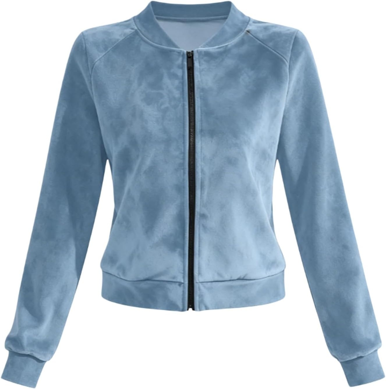 image:imageNantdog Crop Womens Faux Suede Jacket Fitted Boyfirend Shacket Barn JacketsSky Blue