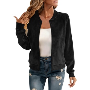 Nantdog Crop Womens Faux Suede Jacket Fitted Boyfirend Shacket Barn Jackets(Black)