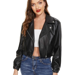 Women’s Faux Leather Moto Jacket, Black, Brown and Coffee, S to XXL(Black)