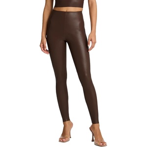 commando – Faux Leather Leggings | Sculpting Yet Soft & Flexible | Raw-Cut Finish | Machine Washable, Retains Shape & Color(Chocolate)