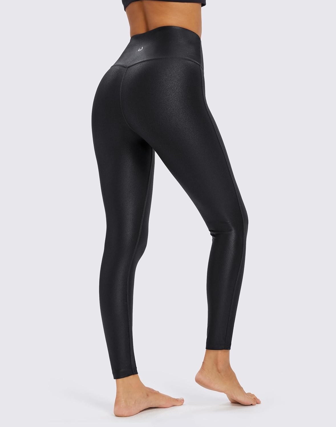 image:imageHARTPOR Faux Leather Leggings for Women 2528 Seamless StretchyBlack