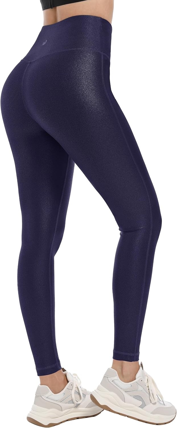 image:imageHARTPOR Faux Leather Leggings for Women 2528 Seamless StretchyNavy