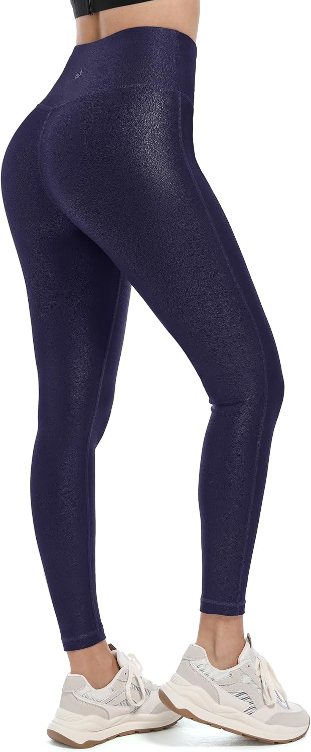 image:imageHARTPOR Faux Leather Leggings for Women 2528 Seamless StretchyNavy