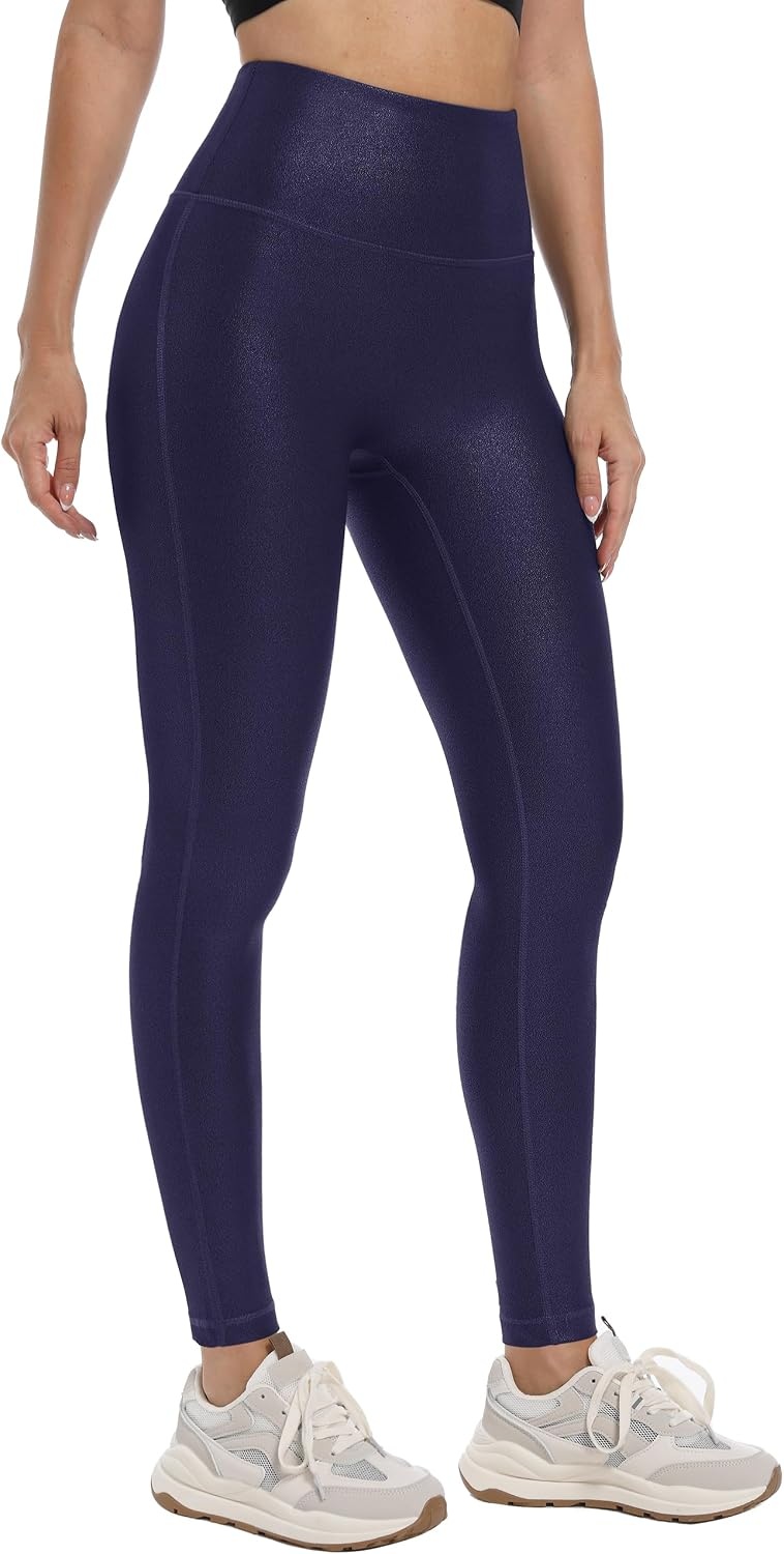 image:imageHARTPOR Faux Leather Leggings for Women 2528 Seamless StretchyNavy
