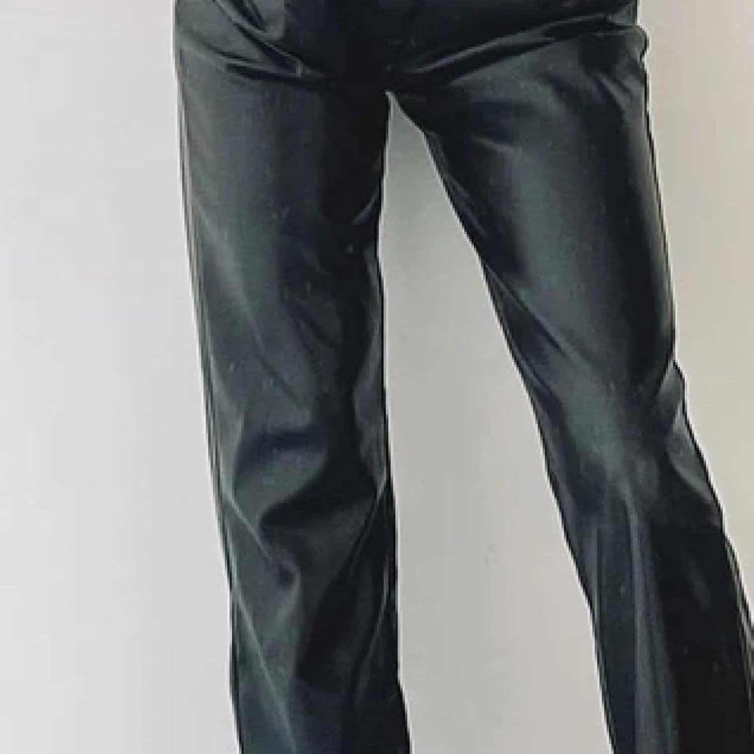 image:imageWomens AutumnWinter Artificial Leather High Waist Tight Casual PantsCoffee