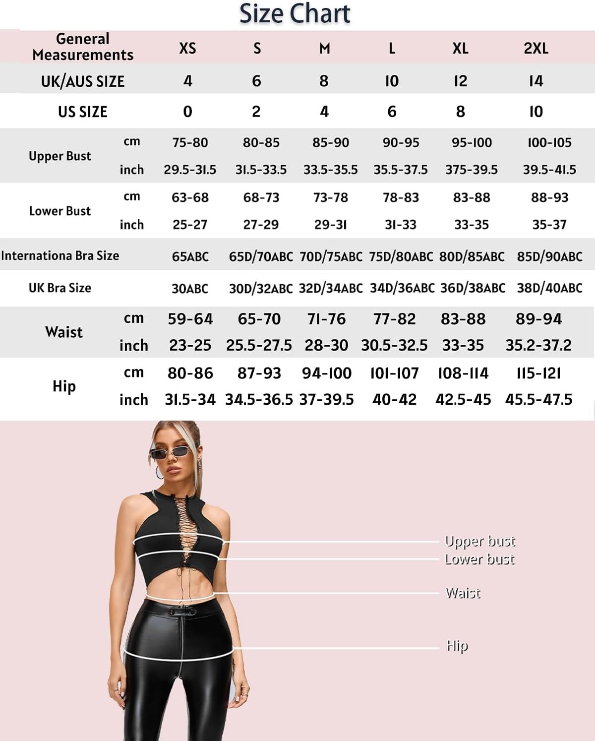 image:imageZASUWA Womens Faux Leather Leggings High Waist PU Black Tummy Control PantsBlack