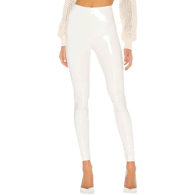 image:imageWomens PU Leather Pants Skinny Legging High Waist Tight Elastic Leggings Tummy Control Outer Wear Autumn Winter 2026White Mirror